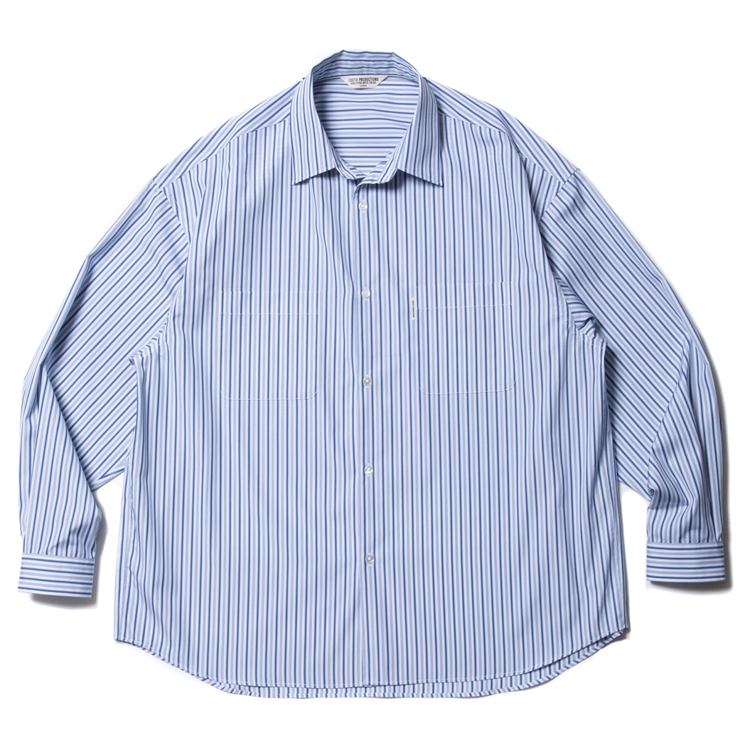 COOTIE PRODUCTIONS/Stripe Broad L/S Shirt（THOMAS MASON）（White 