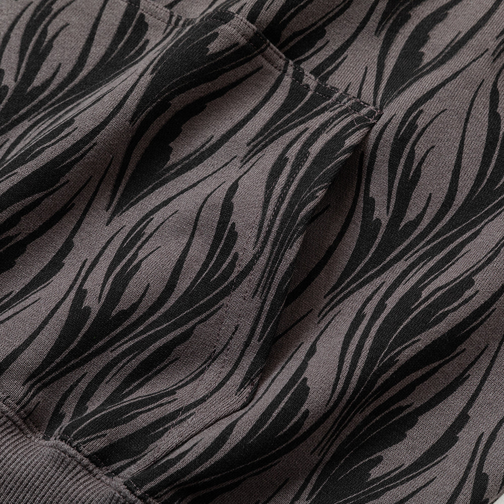 画像: CALEE/FEATER PATTERN PULLOVER HD（CHARCOAL） 【40%OFF】［フェザー柄プルオーバーパーカー-23秋冬］