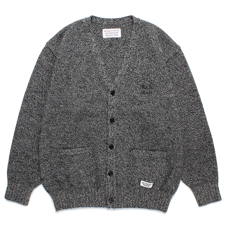 WACKO MARIA/CLASSIC KNIT CARDIGAN（GRAY）［クラシックニット