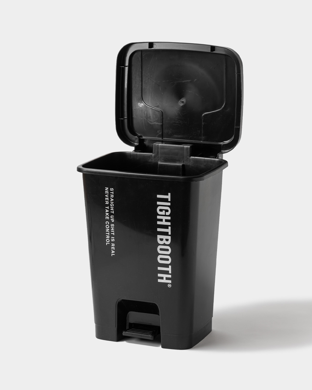 画像: TIGHTBOOTH/LOGO TRASH CAN L（Black）［ゴミ箱"L"-23秋冬］