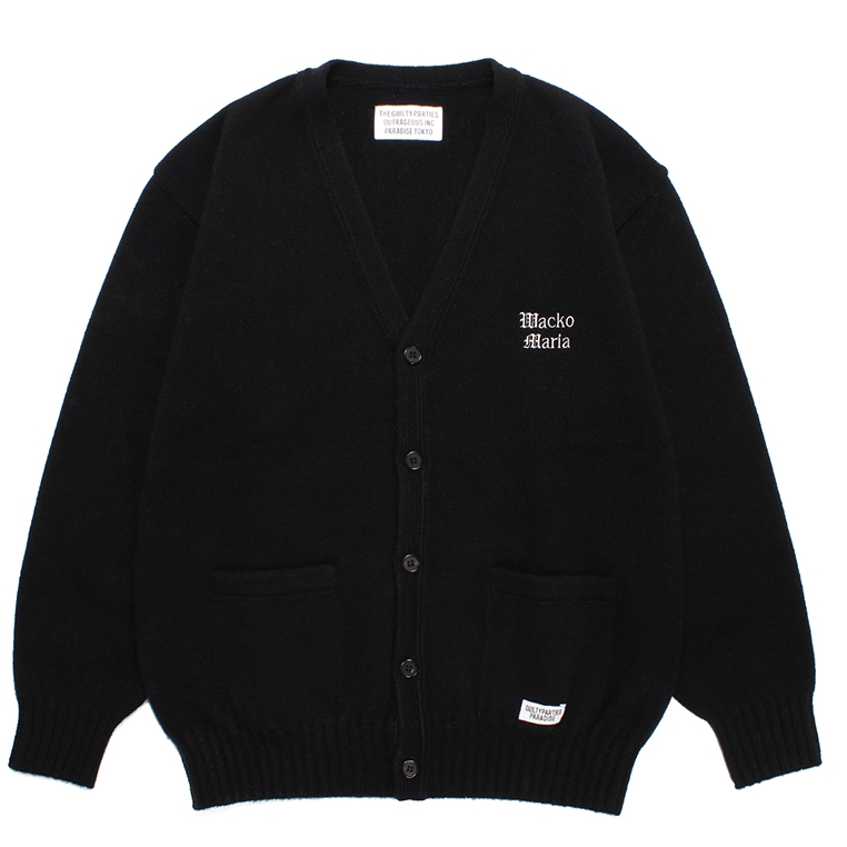 画像: WACKO MARIA/CLASSIC KNIT CARDIGAN（BLACK）［クラシックニットカーディガン-23秋冬］