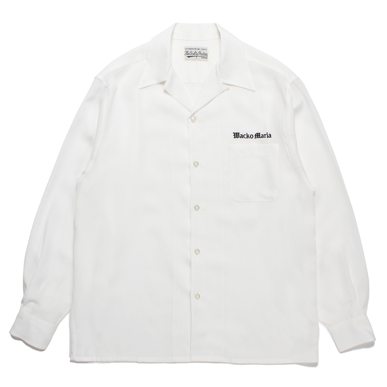 画像: WACKO MARIA/50'S OPEN COLLAR SHIRT（WHITE）［50'Sオープンカラーシャツ-23秋冬］