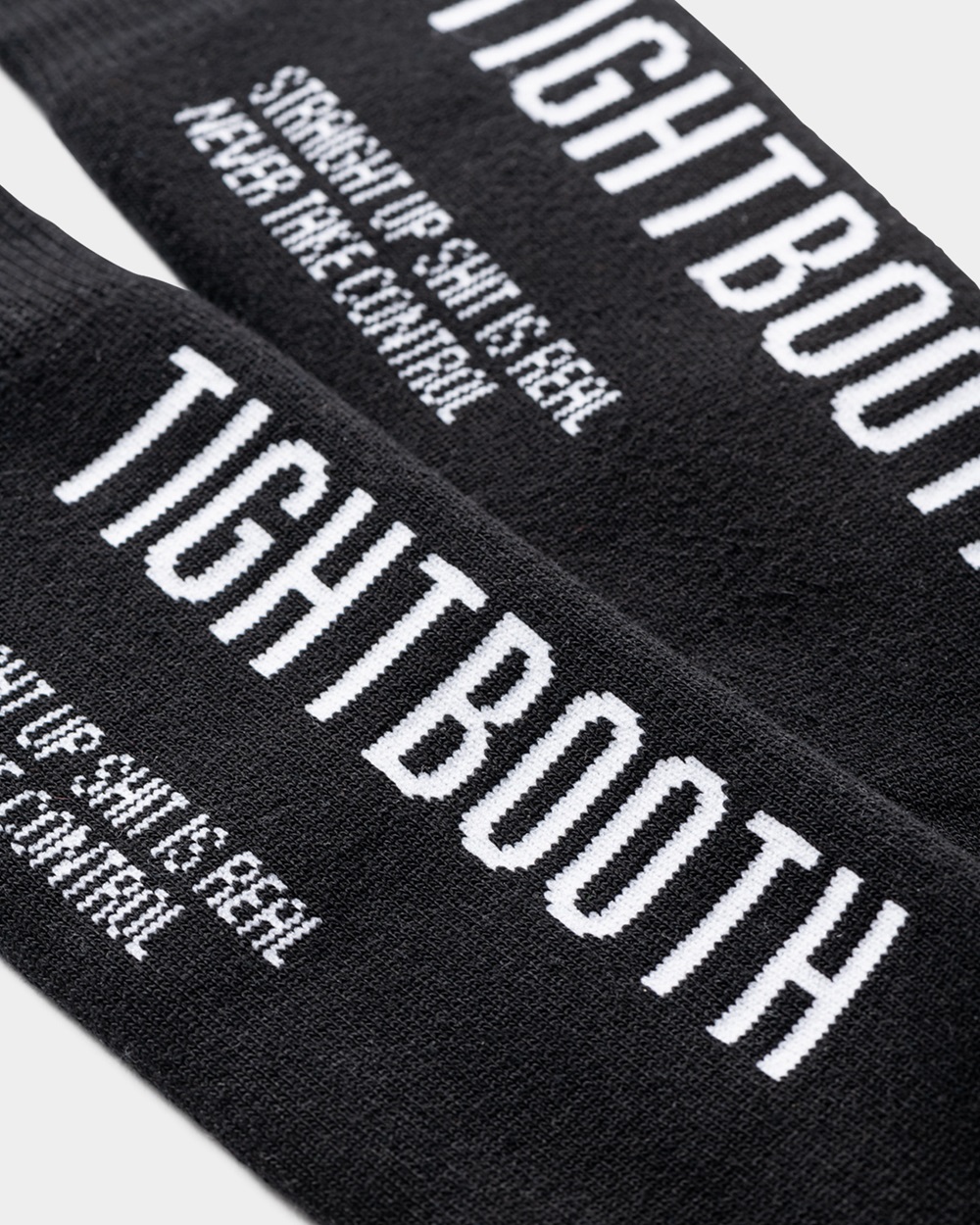 画像: TIGHTBOOTH/LABEL LOGO HIGH SOCKS（Black）［ハイソックス-23秋冬］