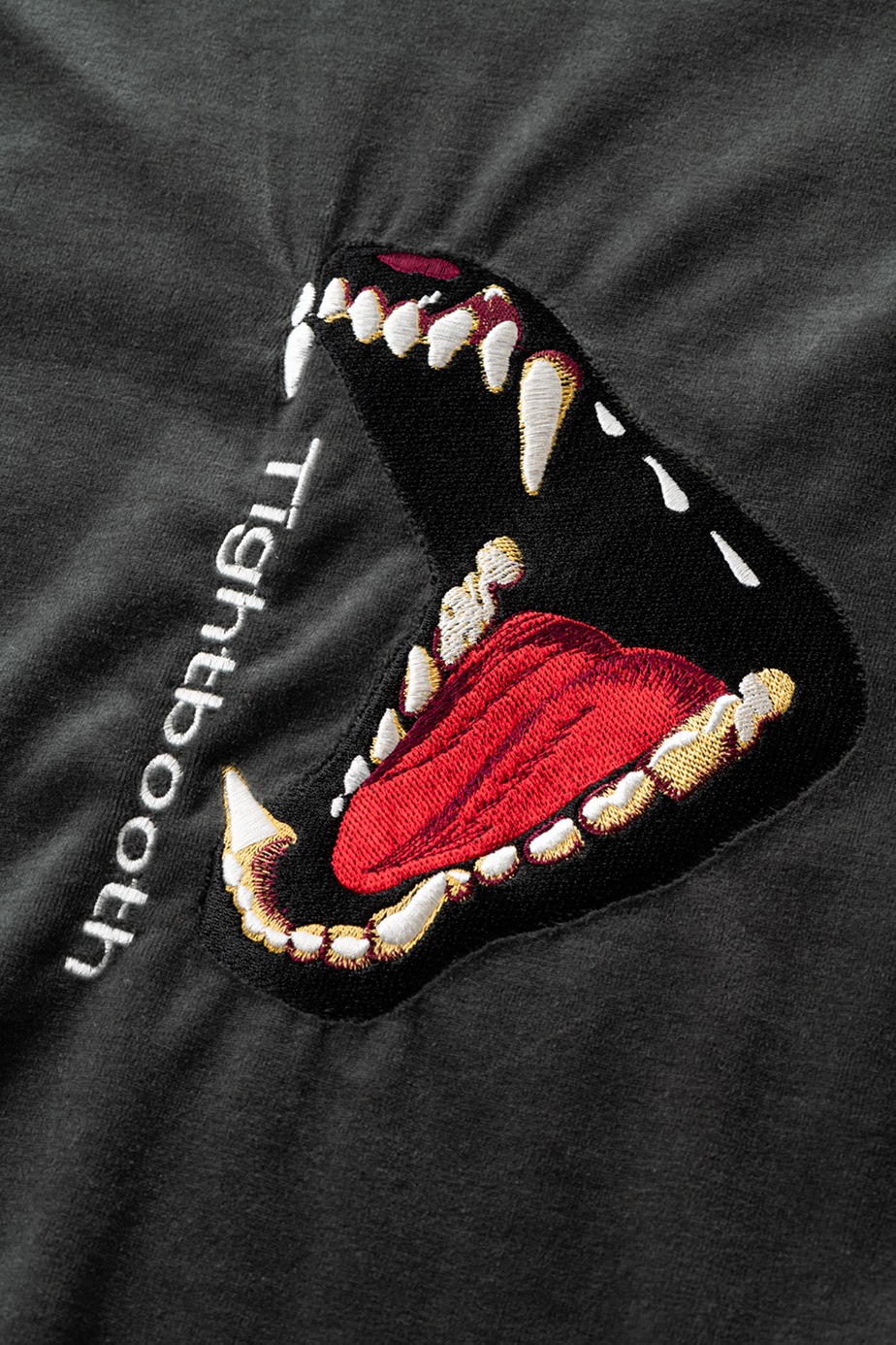 画像: TIGHTBOOTH/BITE VELOUR 3/4 SLEEVE TEE（Charcoal）［ベロア7分袖T-23秋冬］