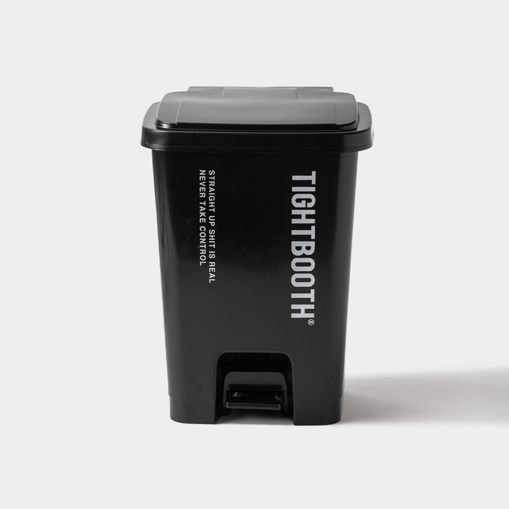 画像: TIGHTBOOTH/LOGO TRASH CAN L（Black）［ゴミ箱"L"-23秋冬］