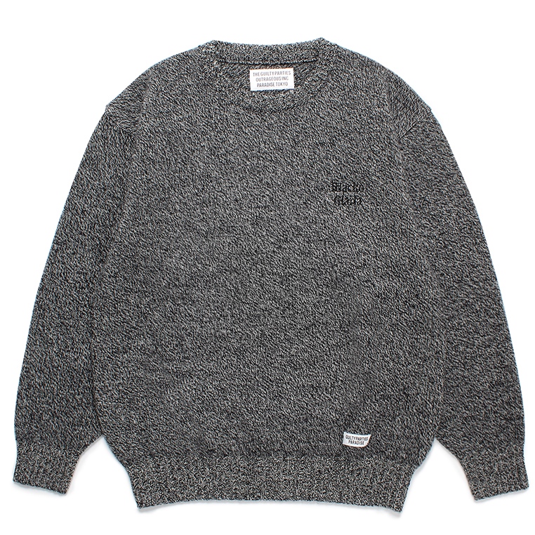 画像: WACKO MARIA/CLASSIC KNIT SWEATER（GRAY）［クラシックニットセーター-23秋冬］