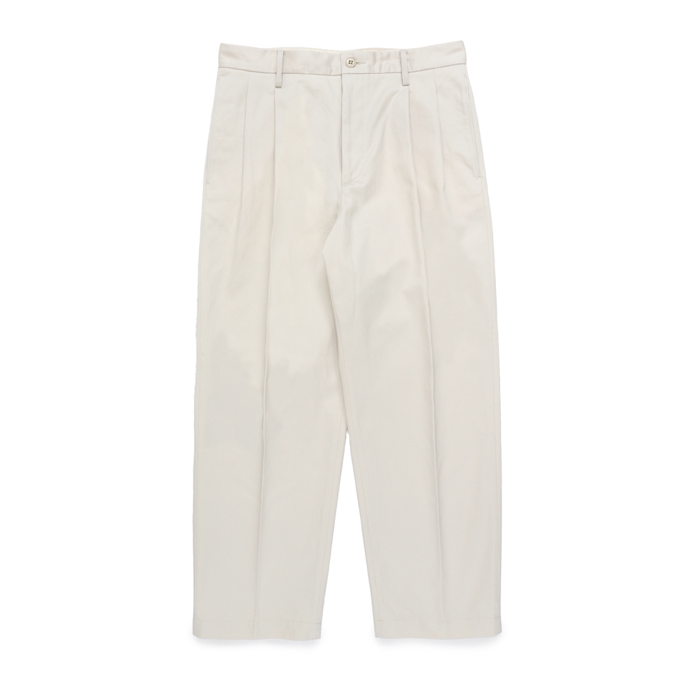 画像: WACKO MARIA/DOUBLE PLEATED CHINO TROUSERS（WHITE）［ツータックチノトラウザース-23秋冬］