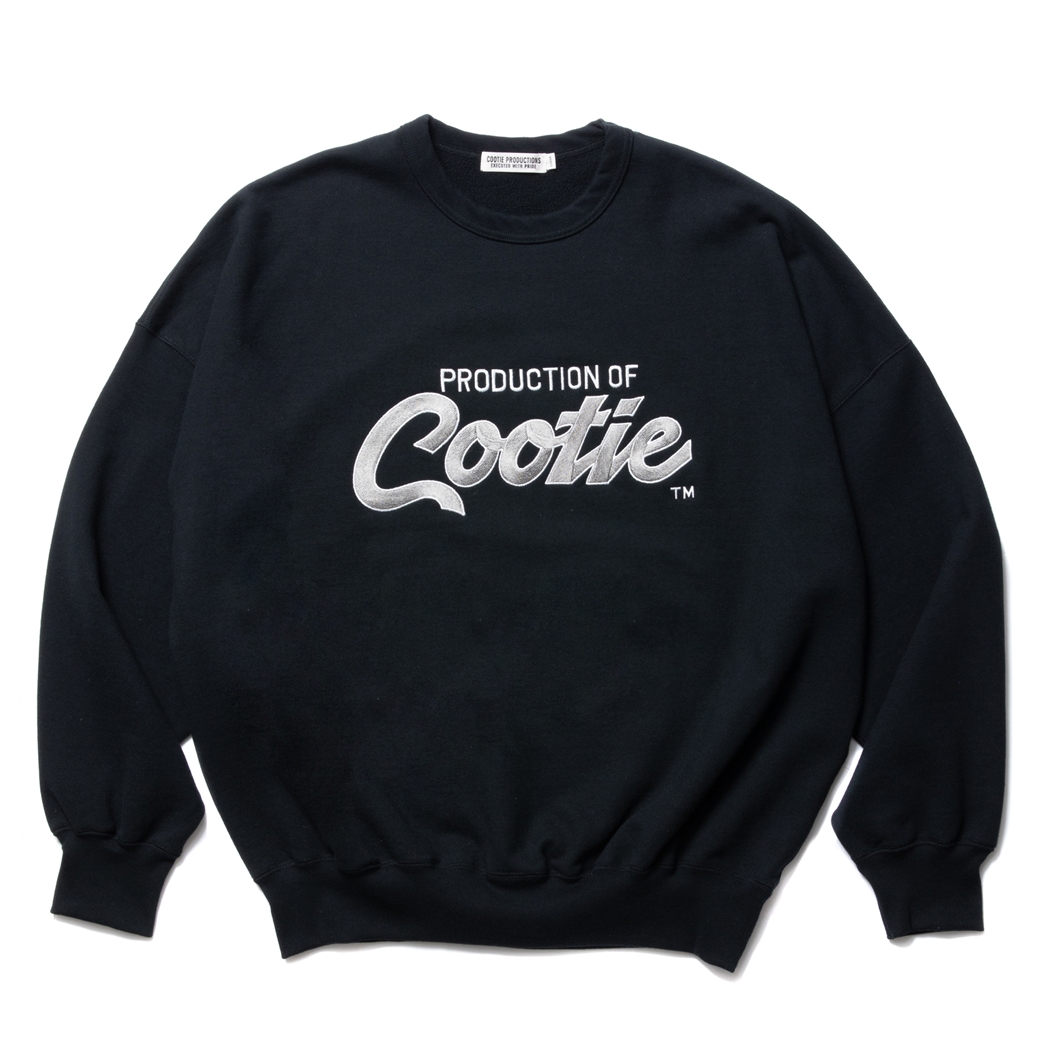 画像: COOTIE PRODUCTIONS/Embroidery Sweat Crew（PRODUCTION OF COOTIE）（Black）［スウェットクルー-23秋冬］