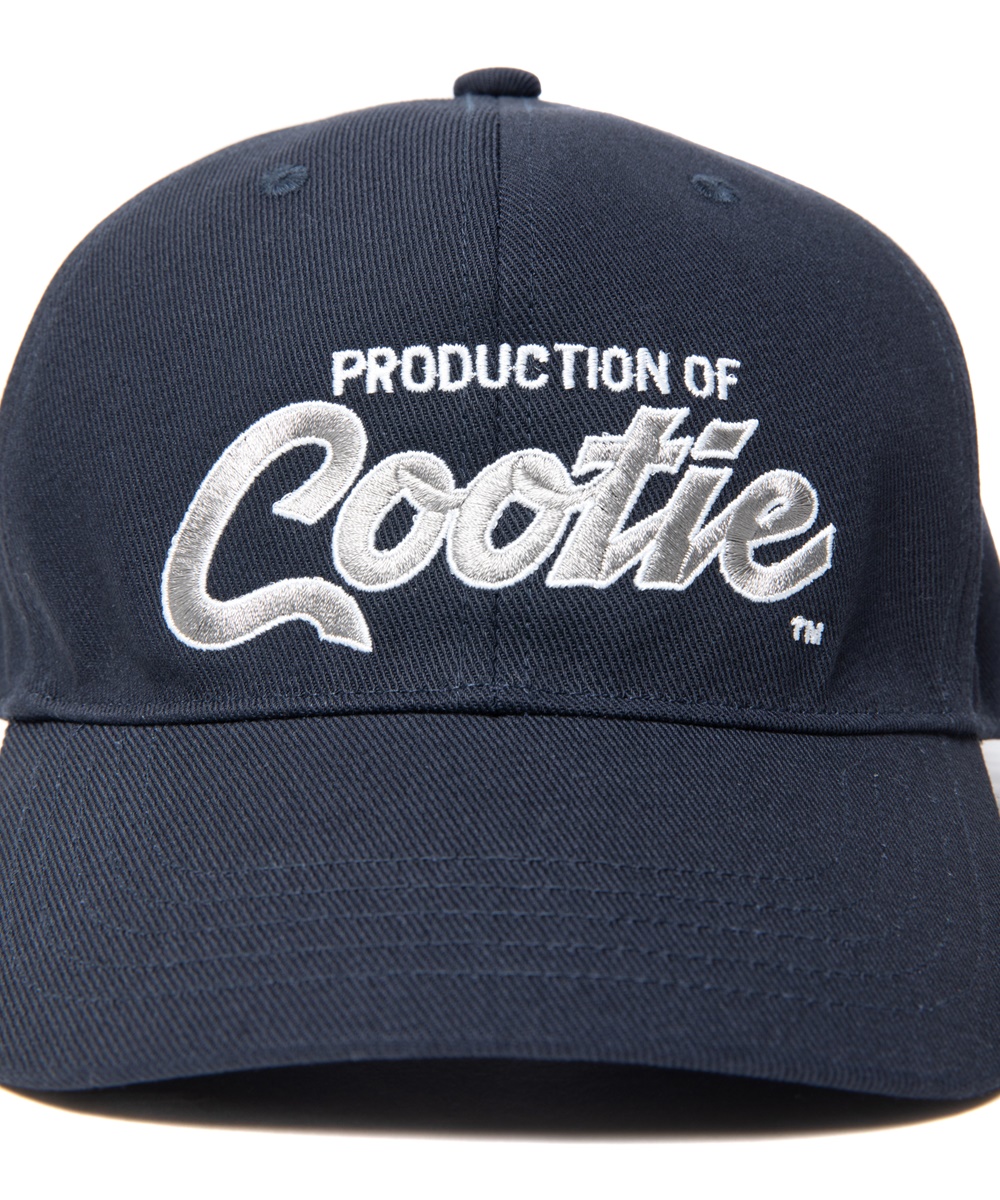 画像: COOTIE PRODUCTIONS/Embroidery T/C Gabardine 6 Panel Cap（PRODUCTION OF COOTIE）（Navy）［6パネルキャップ-23秋冬］