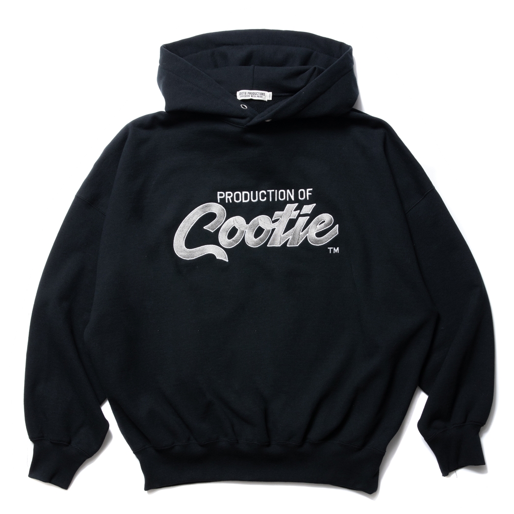 画像: COOTIE PRODUCTIONS/Embroidery Sweat Hoodie（PRODUCTION OF COOTIE）（Black）［スウェットフーディー-23秋冬］