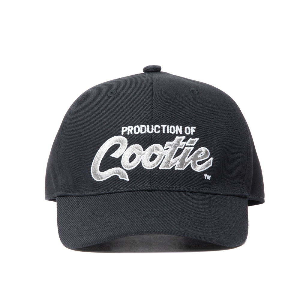 画像: COOTIE PRODUCTIONS/Embroidery T/C Gabardine 6 Panel Cap（PRODUCTION OF COOTIE）（Black）［6パネルキャップ-23秋冬］