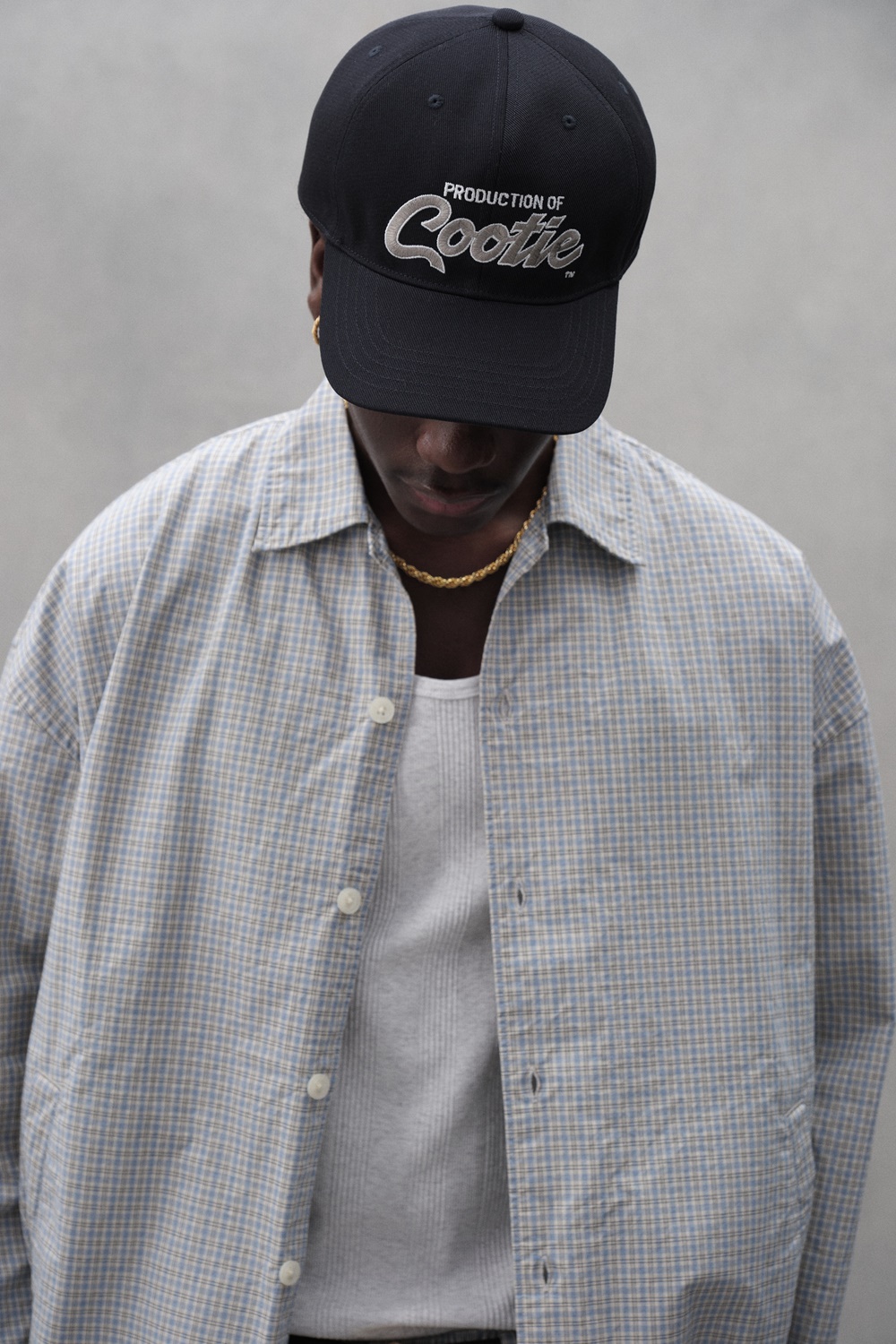 画像: COOTIE PRODUCTIONS/Embroidery T/C Gabardine 6 Panel Cap（PRODUCTION OF COOTIE）（Black）［6パネルキャップ-23秋冬］