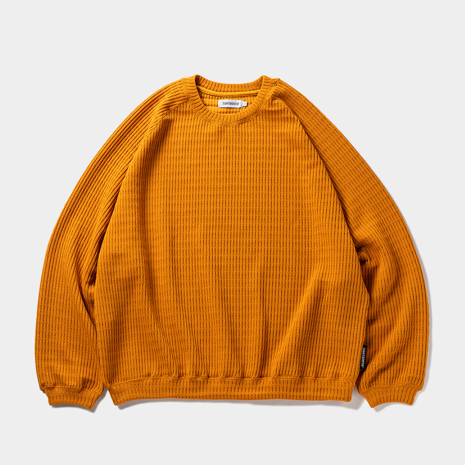 画像: TIGHTBOOTH/MYSTERY GAUGE CREW KNIT（Mustard）［ミステリーゲージクルーニット-23秋冬］