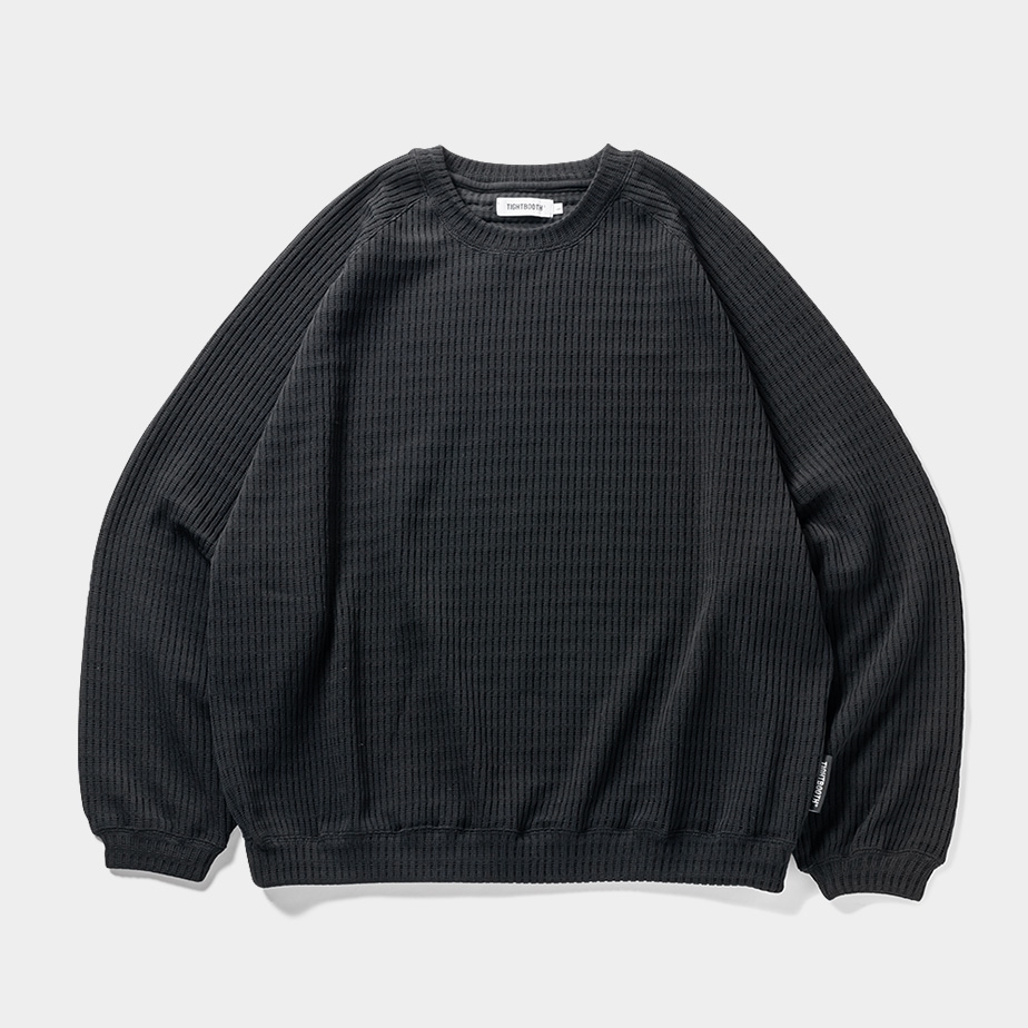 画像: TIGHTBOOTH/MYSTERY GAUGE CREW KNIT（Black）［ミステリーゲージクルーニット-23秋冬］