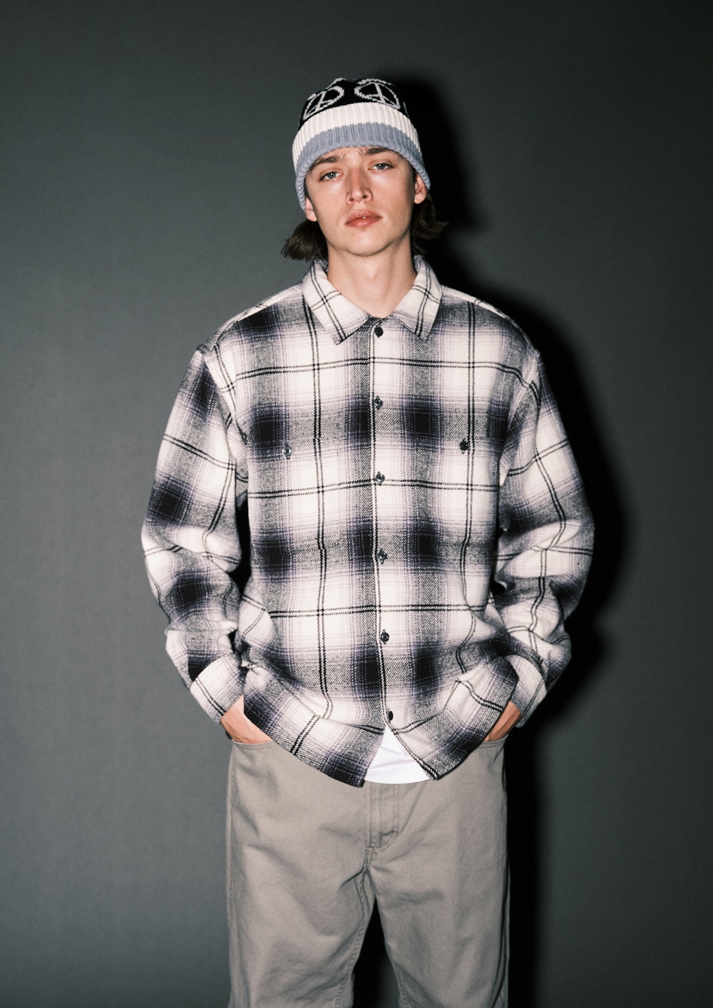 画像: ROUGH AND RUGGED/WALKEN-01（NAVY CHECK） 【30%OFF】［チェックシャツ-23秋冬］