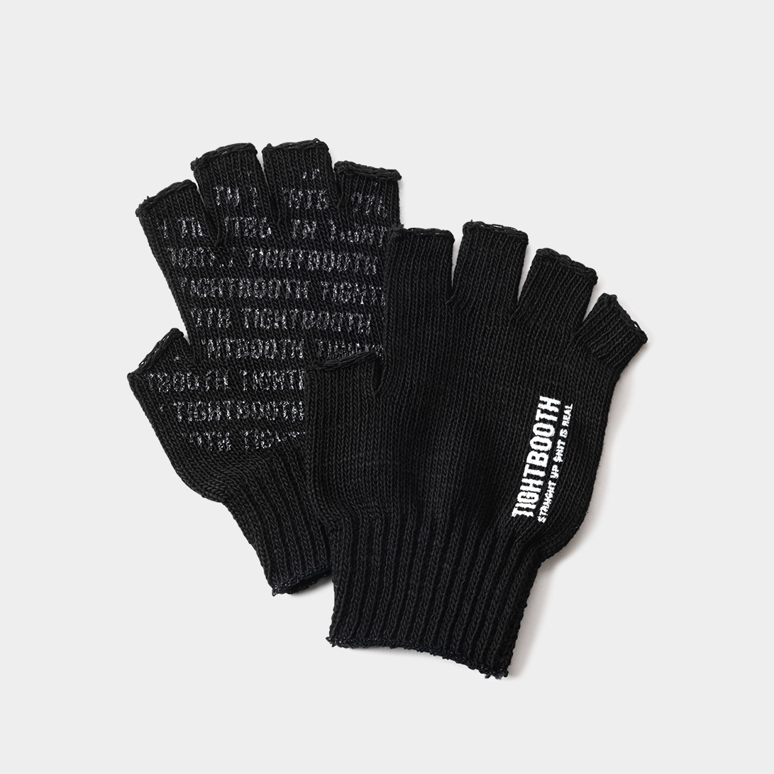 画像: TIGHTBOOTH/LOGO FINGERLESS GUNTE（Black）［フィンガーレスグローブ-23秋冬］