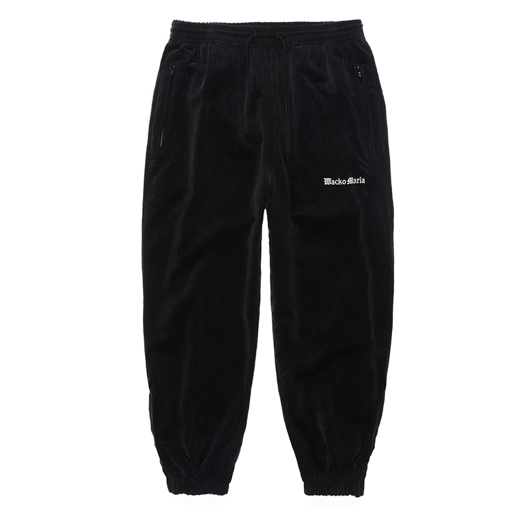 画像: WACKO MARIA/VELVETEEN TRACK PANTS（BLACK/GREEN）［ベルベッティーントラックパンツ-23秋冬］