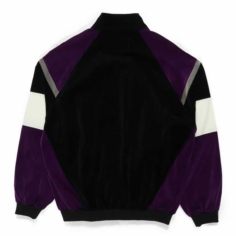 画像: WACKO MARIA/VELVETEEN TRACK JACKET（BLACK/PURPLE）［ベルベッティーントラックJKT-23秋冬］