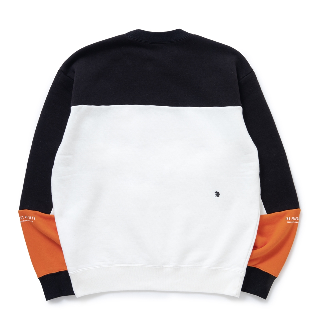 画像: RATS/CROSS CUT CREW NECK SWEAT（BLACK）［クルーネックスウェット-23秋冬］