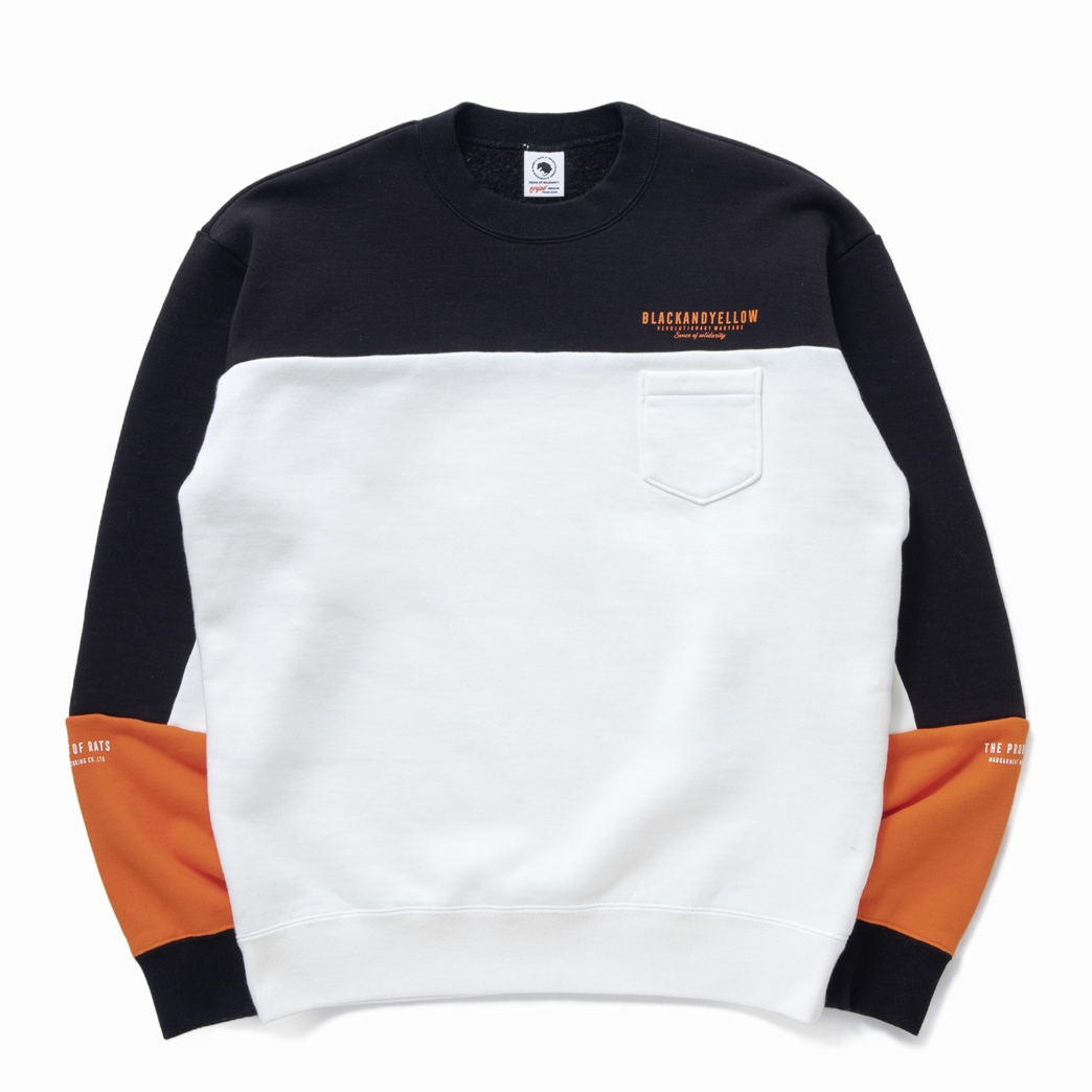画像: 【40%OFF】RATS/CROSS CUT CREW NECK SWEAT（BLACK）［クルーネックスウェット-23秋冬］