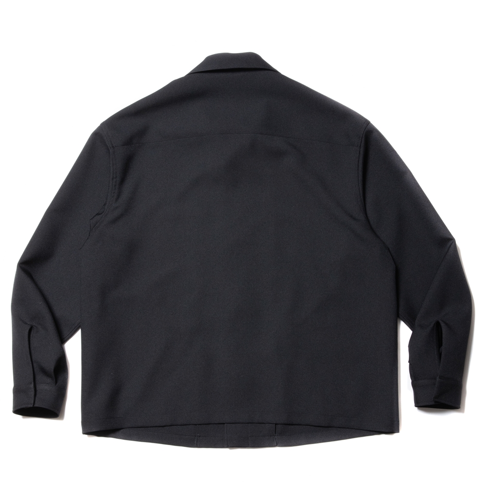 画像: COOTIE PRODUCTIONS/Polyester Twill Fly Front L/S Shirt（Black）［ポリエステルツイルフライフロントシャツ-23秋冬］