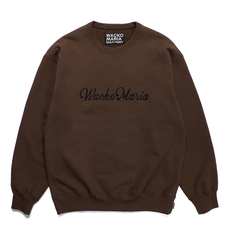 画像: WACKO MARIA/HEAVY WEIGHT CREW NECK SWEAT SHIRT（BROWN）［クルーネックスウェット-23秋冬］