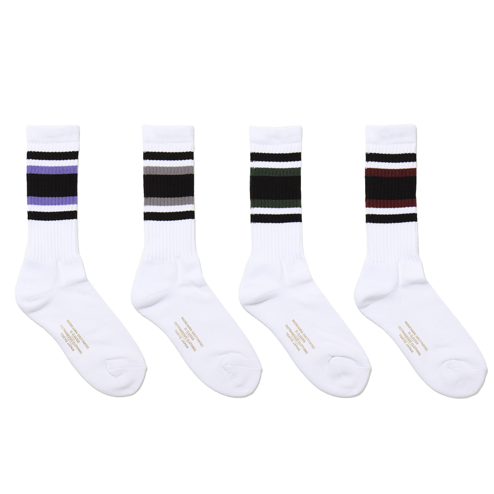 画像: WACKO MARIA/STRIPED JACQUARD SOCKS（各色）［ストライプジャガードソックス-23秋冬］