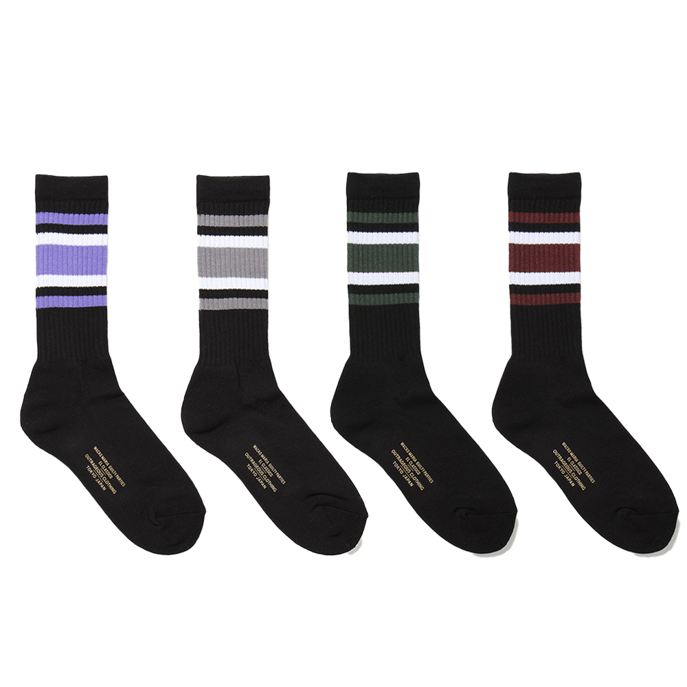 画像: WACKO MARIA/STRIPED JACQUARD SOCKS（各色）［ストライプジャガードソックス-23秋冬］