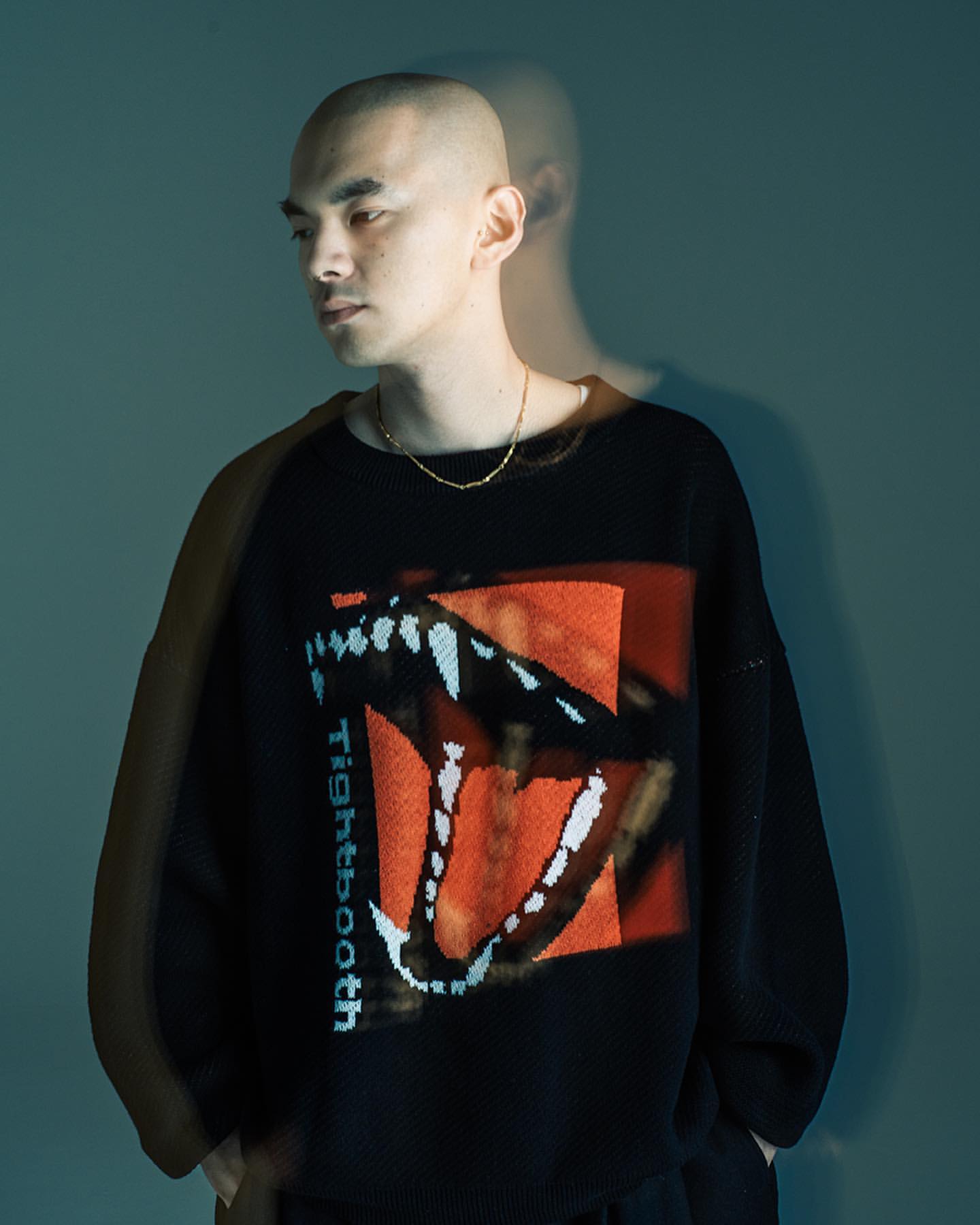 画像: TIGHTBOOTH/BITE KNIT SWEATER（Black）［ニットセーター-23秋冬］