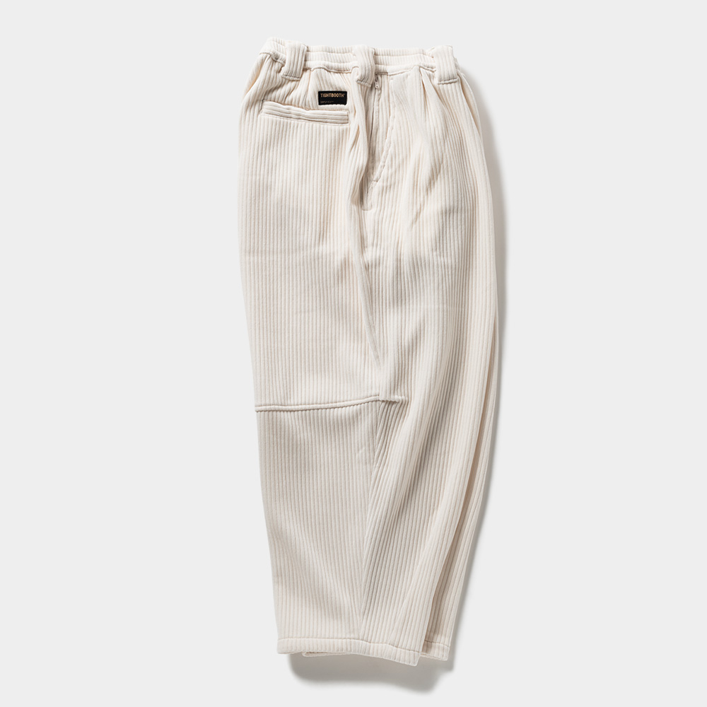 画像: TIGHTBOOTH/KNIT CORD BALLOON PANTS（White）［コーデュロイバルーンパンツ-23秋冬］