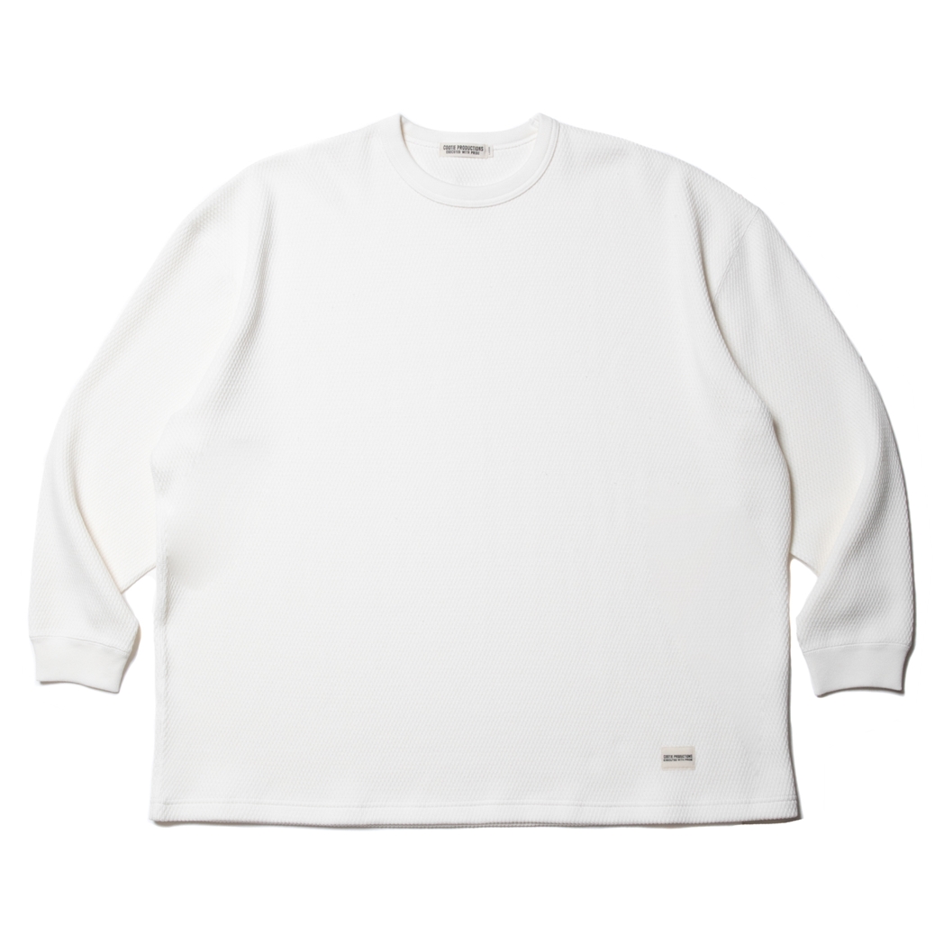 画像: COOTIE PRODUCTIONS/Heavy Oz Honeycomb L/S Tee（Off White）［ヘビーオンスハニカムサーマル-23秋冬］