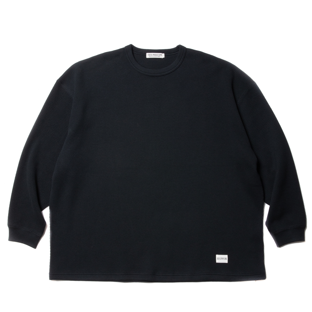 画像: COOTIE PRODUCTIONS/Heavy Oz Honeycomb L/S Tee（Black）［ヘビーオンスハニカムサーマル-23秋冬］