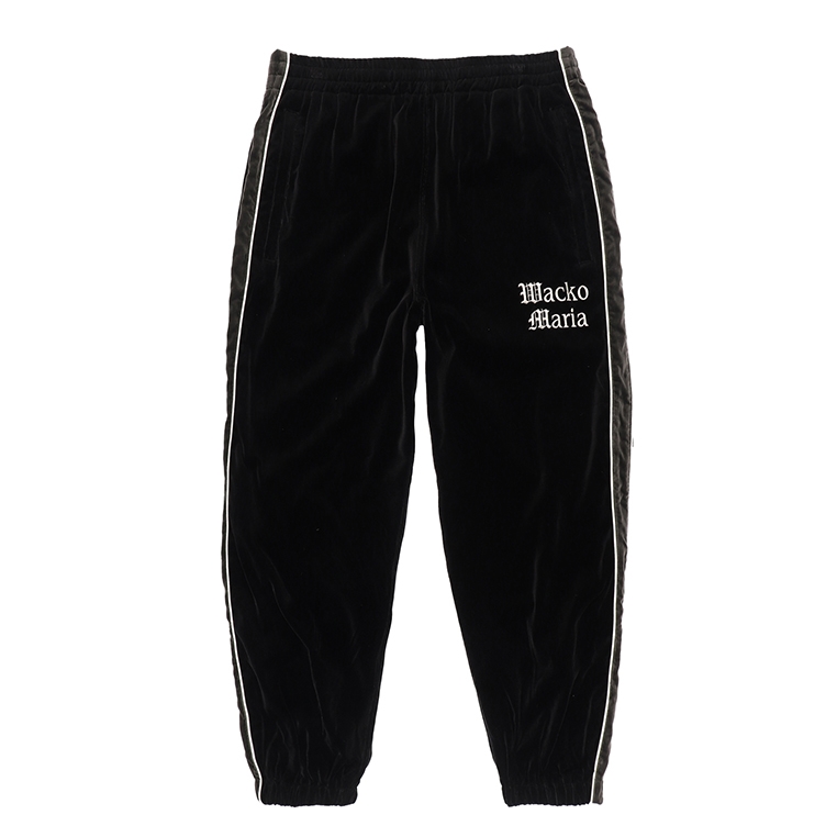 画像: WACKO MARIA/VELVET TRACK PANTS（BLACK）［ベルベットトラックパンツ-23秋冬］