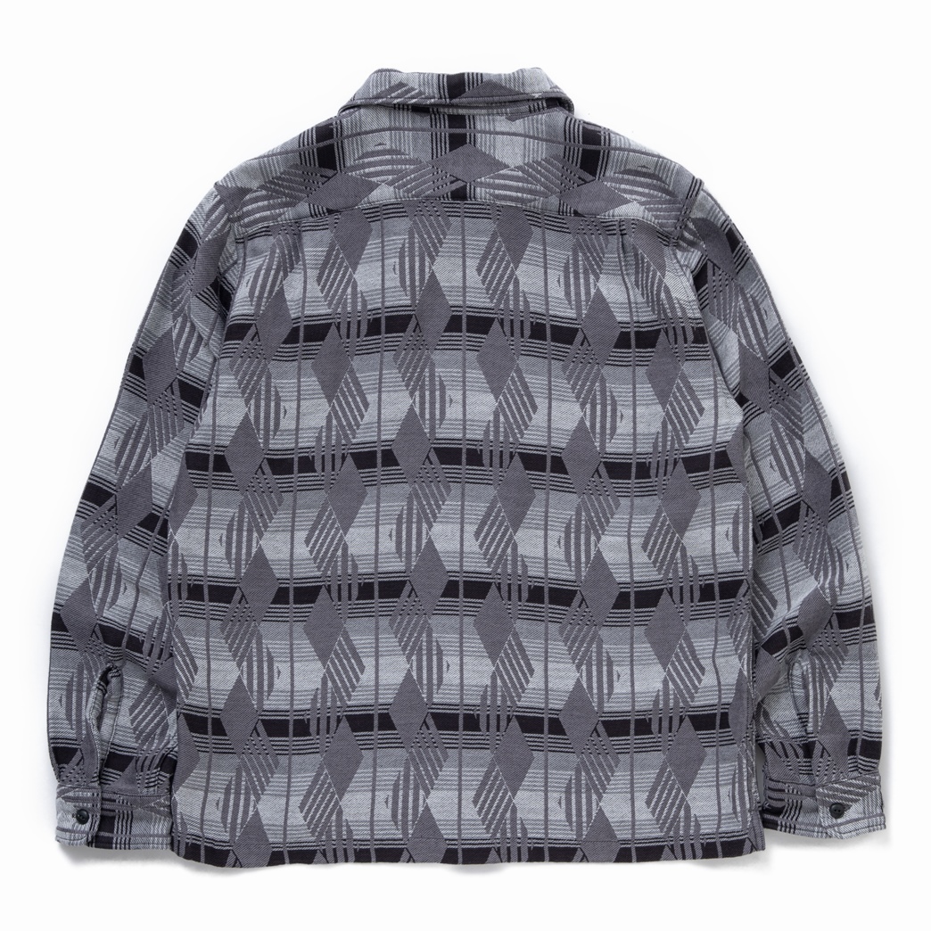 画像: RATS/NATIVE JACQUARD SHIRT（GRAY）［ネイティブジャガードシャツ-23秋冬］