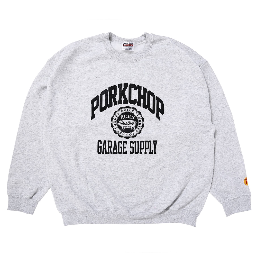 画像: PORKCHOP/2nd COLLEGE SWEAT（GRAY）［クルーネックスウェット-23秋冬］