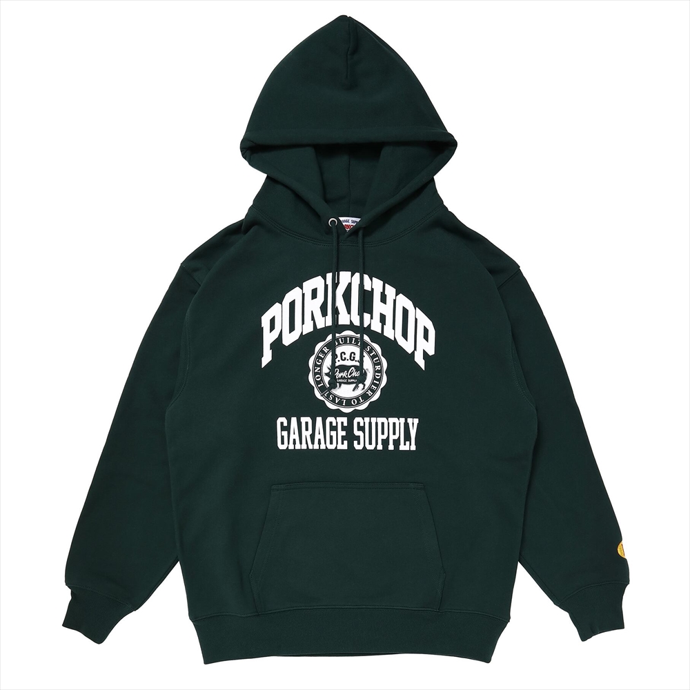 画像: PORKCHOP/2nd COLLEGE HOODIE（FOREST）［プルオーバーパーカー-23秋冬］