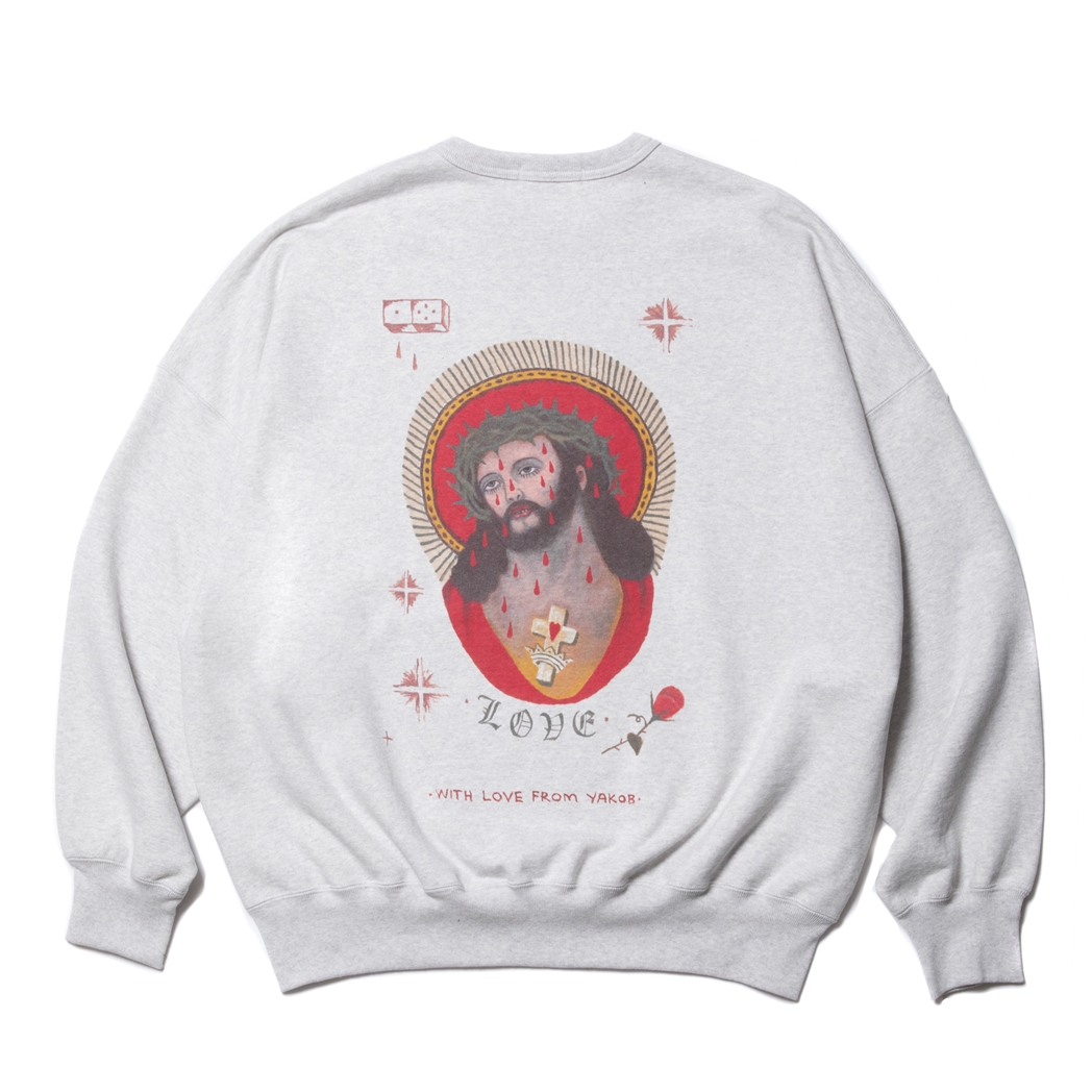 画像: COOTIE PRODUCTIONS/Open End Yarn Sweat Crew（JESUS）（Oatmeal）［スウェットクルー-23秋冬］