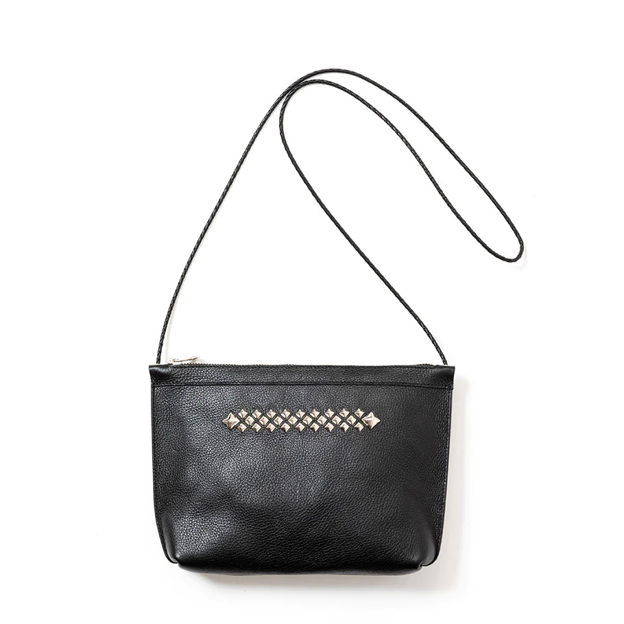 画像: CALEE/STUDS LEATHER BODY BAG（BLACK）［スタッズレザーボディーバッグ-23秋冬］