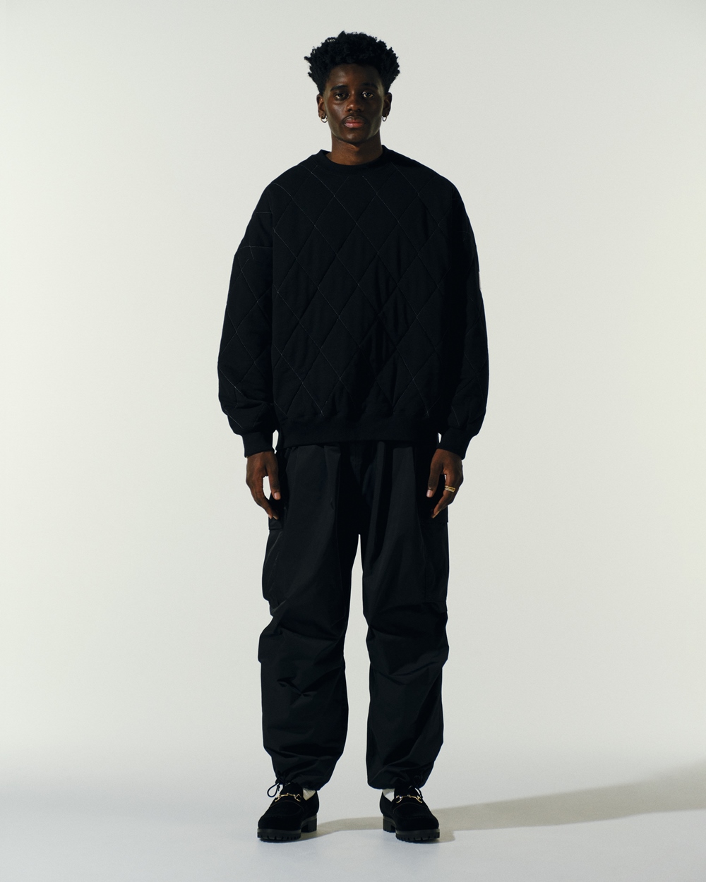 画像: COOTIE PRODUCTIONS/Memory Polyester Twill Error Fit Cargo Easy Pants（Black）［エラーフィットカーゴイージーパンツ-23秋冬］