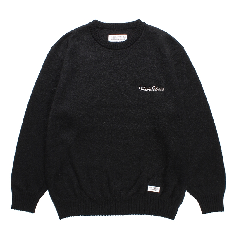 画像: WACKO MARIA/MOHAIR KNIT SWEATER（BLACK）［モヘアセーター-23秋冬］