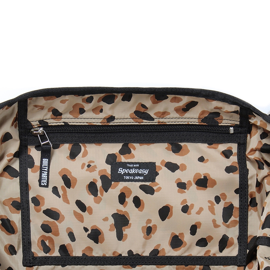 画像: WACKO MARIA/SPEAK EASY / MESSENGER BAG（BLACK/LEOPARD）［メッセンジャーバッグ-23秋冬］