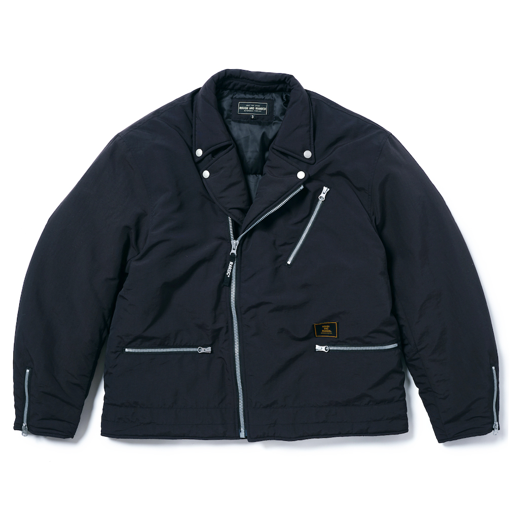 画像: 【50%OFF】ROUGH AND RUGGED/DOUBLES（BLACK）［ナイロンダブルライダースJKT-23秋冬］
