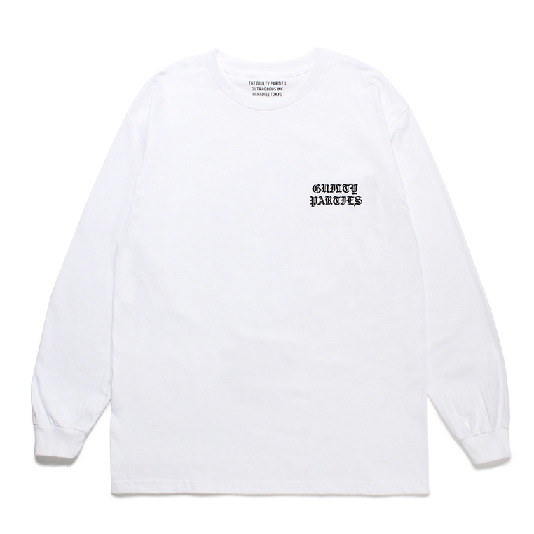 画像: WACKO MARIA/LONG SLEEVE T-SHIRT（WHITE）［刺繍長袖T-23秋冬］