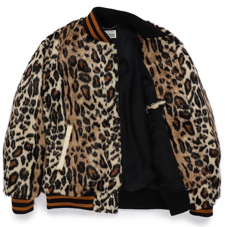 WACKO MARIA LEOPARD VARSITY JACKET