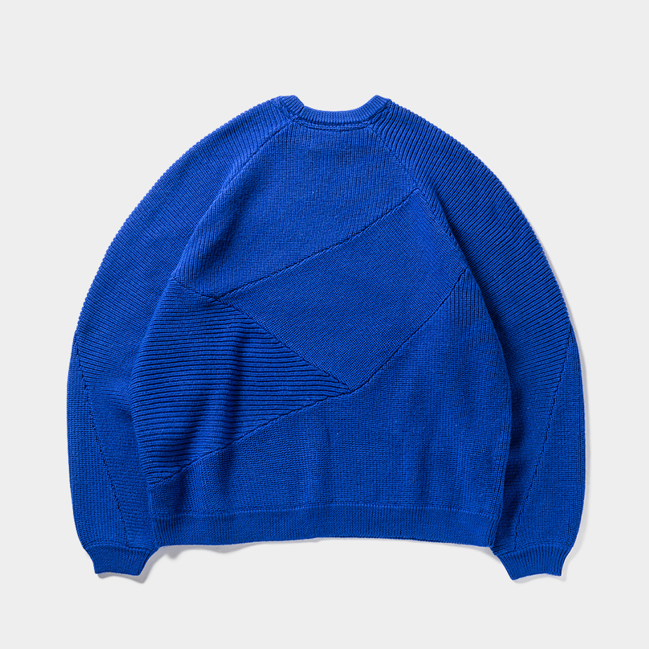 画像: TIGHTBOOTH/SPLICE KNIT SWEATER（Blue）［ニットセーター-23秋冬］