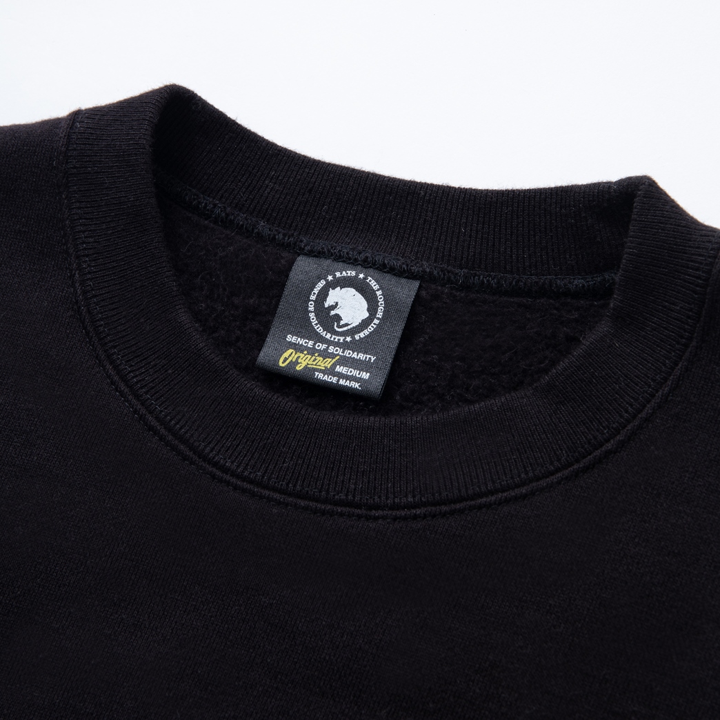 画像: RATS/CREW NECK SWEAT BAR TAG（BLACK）［クルーネックスウェット-23秋冬］