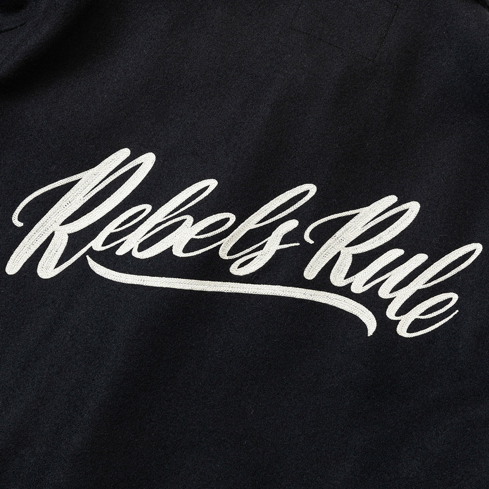 画像: 【40%OFF】CALEE/MELTON WOOL SPORTS TYPE JACKET＜REBELS RULE＞（BLACK）［メルトンウールスポーツJKT-23秋冬］