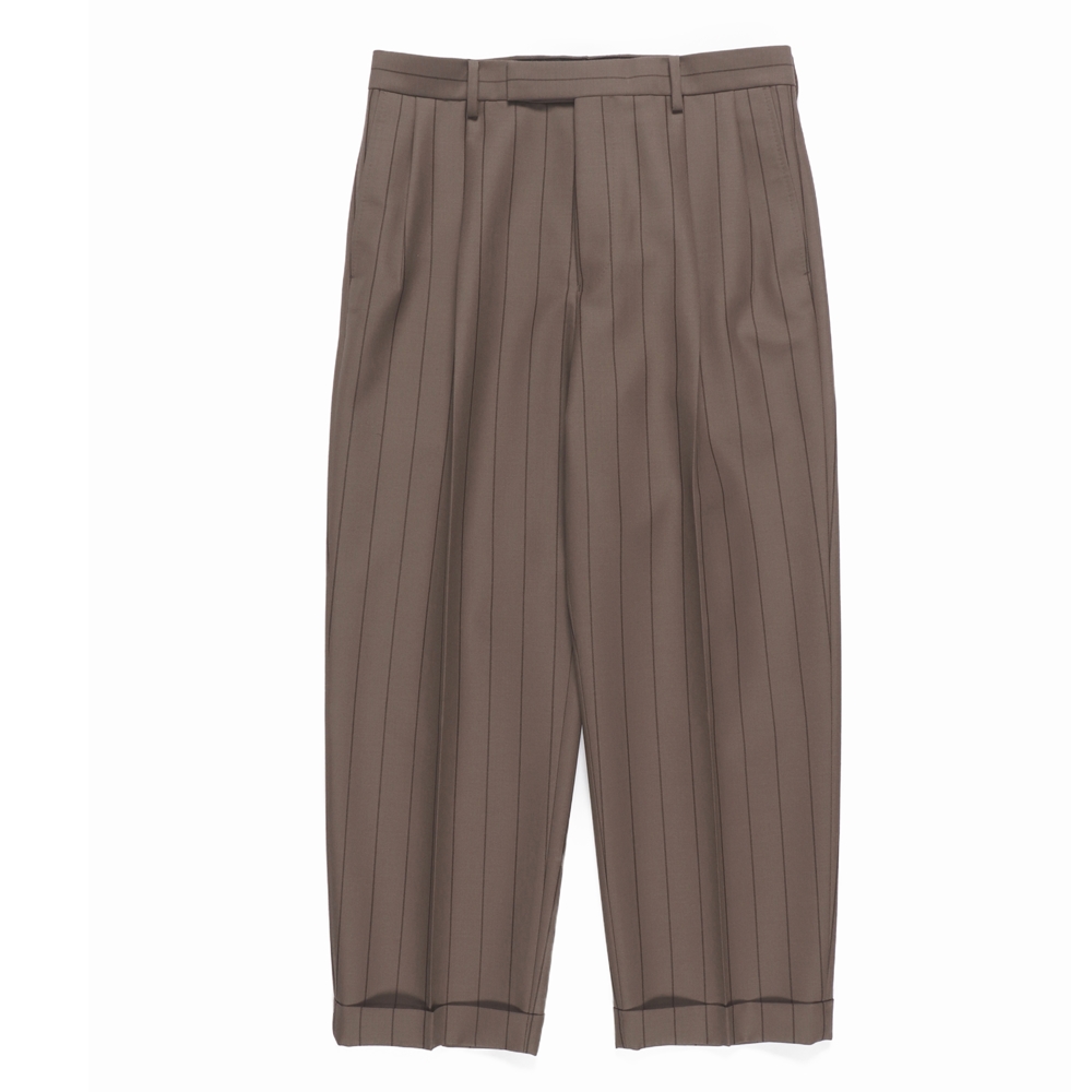 画像: WACKO MARIA/DORMEUIL / STRIPED DOUBLE PLEATED TROUSERS（GRAY）［ツータックスラックス-23秋冬］