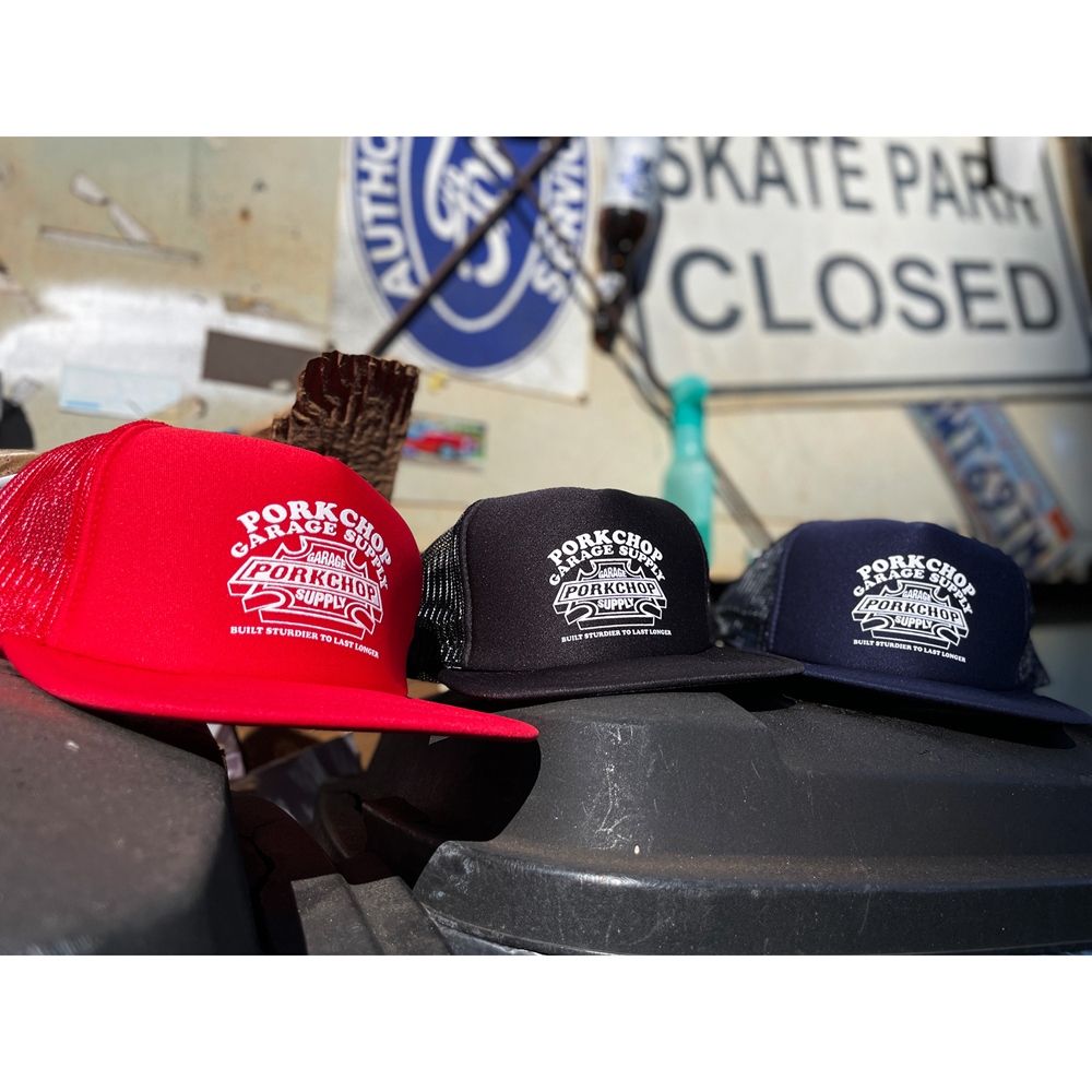 画像: PORKCHOP/3D B&S MESH CAP（RED）［メッシュキャップ-23秋冬］