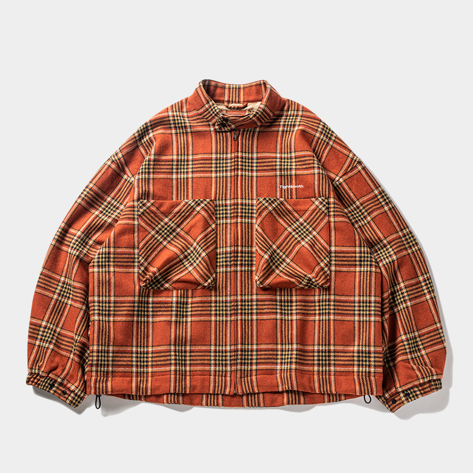 画像: TIGHTBOOTH/PLAID FLANNEL SWING TOP（Orange） 【30%OFF】［チェックフランネルスウィングトップ-23秋冬］